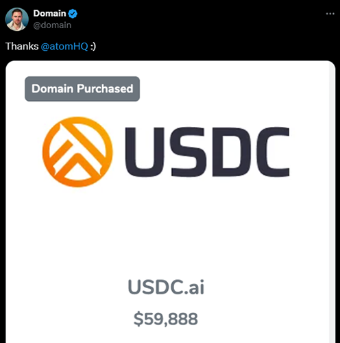 USDC.ai Sold for $59,888