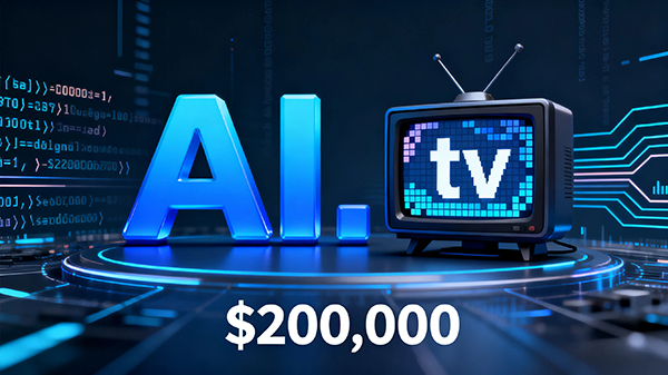 AI.tv Sold for $200,000, Topping the .TV Sales Chart