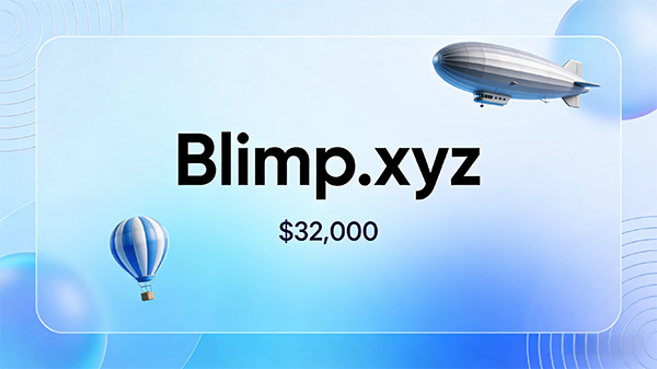 Blimp.xyz sold for $32,000, highlighting the growing popularity of short, memorable domain names in the market.