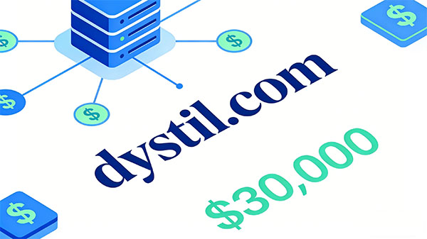 Sold for $30,000! Dystil.com – A new premium domain name for the tech sector.