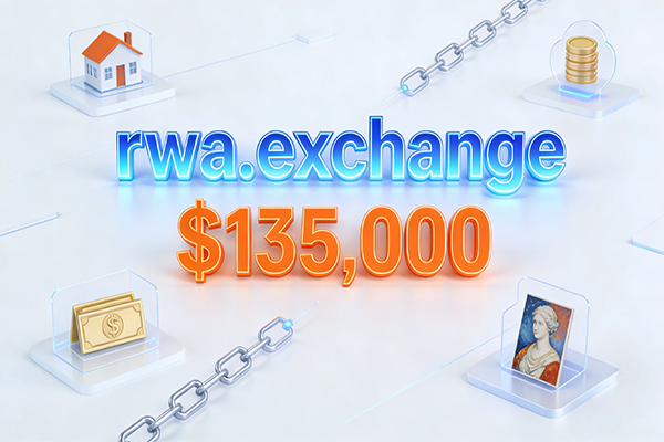 The rwa.exchange domain name sold for $135,000, highlighting the value of RWA industry domain names.
