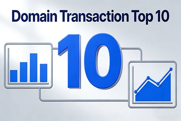 两周域名交易 Top10：.com 持续领跑，AI 域名成高价值新势力