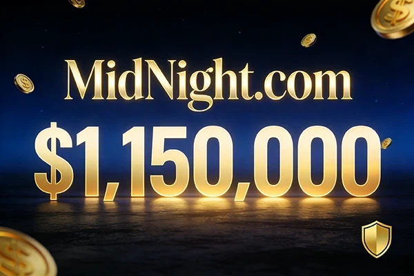 单词域名MidNight.com以1,150,000美元成交，夜间主题数字资产受追捧