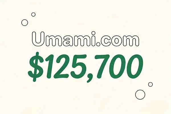 Umami.com以125,700美元成交!“鲜味”域名成食品科技赛道优质资产