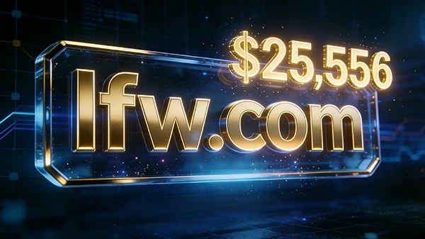 The three-letter boutique lfw.com sold for $25,556, with its multi-industry applicability highlighting its investment value.
