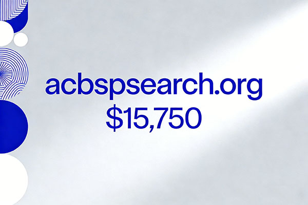 商业教育认证域名acbspsearch.org以15,750美元成交