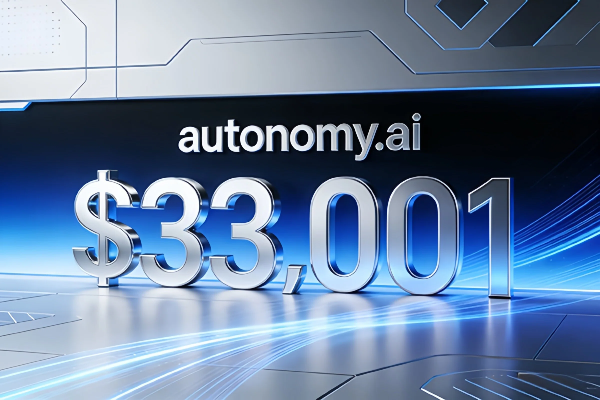 autonomy.ai was sold for $33,001, anchoring the golden opportunity in the AI ​​autonomy sector.