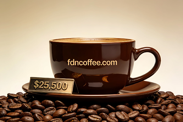 The domain name fdncoffee.com changed hands for $25,500, reigniting a surge in domain investment in the coffee industry.