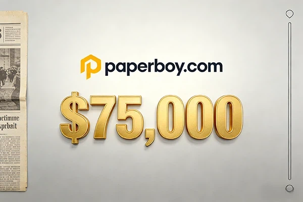 paperboy.com以7.5万美元成交，适配多领域凸显域名价值