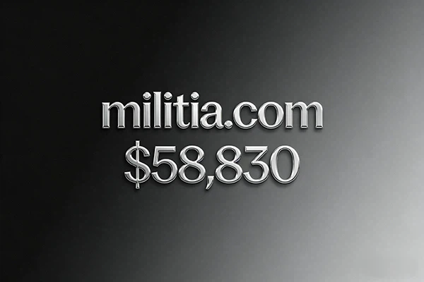 militia.com sold for $58,830, highlighting the potential of premium military domain names.