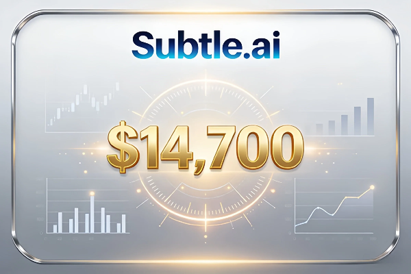 Subtle.ai sold for $14,700, perfectly matching the niche AI market and highlighting the value of domain names in this specialized field.