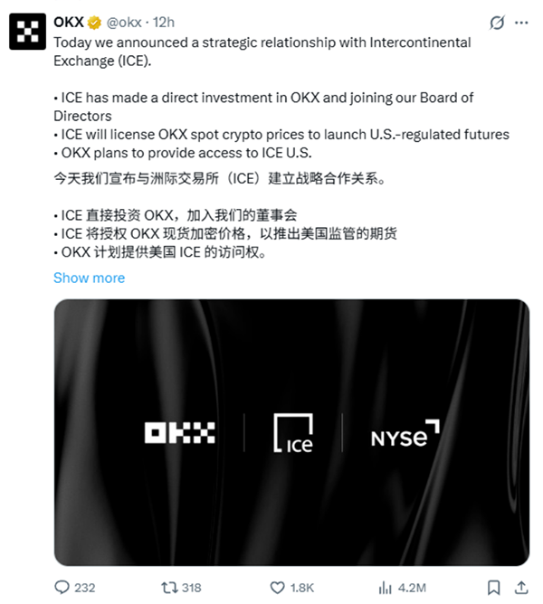 OKX secures top-tier strategic investment! Valuation reaches $25 billion! Brand domain name attracts attention.