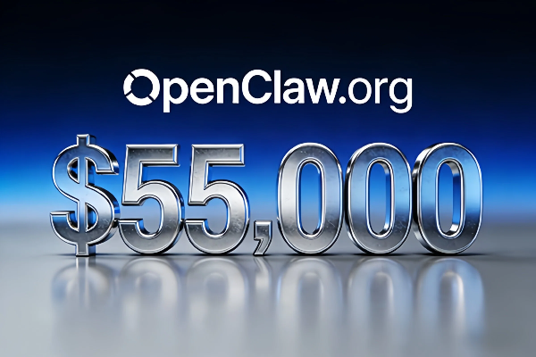 OpenClaw.org sold for $55,000! The value of domain names in the open-source AI sector is highlighted.