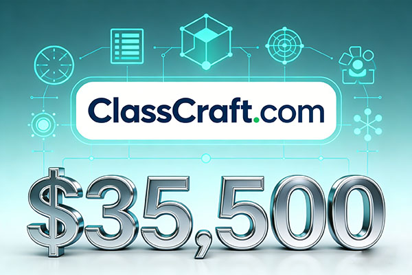 ClassCraft.com sold for $35,500, reigniting the value surge in education and technology domain names.