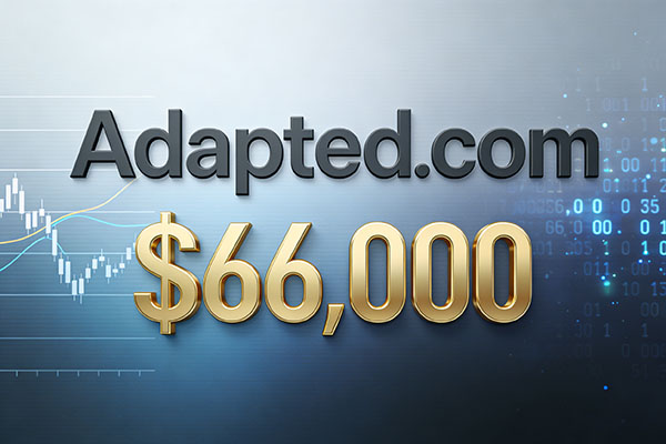 Adapted.com was successfully sold for $66,000, highlighting the value of domain names related to the adaptation of specific sectors.