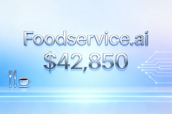 Foodservice.ai以42,850美元售出,AI餐饮赛道域名价值持续爆发