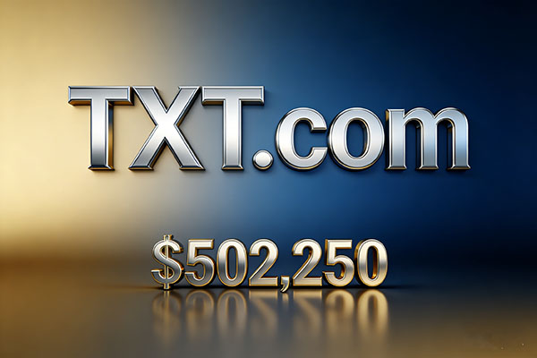 重磅！三字母精品域名TXT.com以502,250美元高价成交