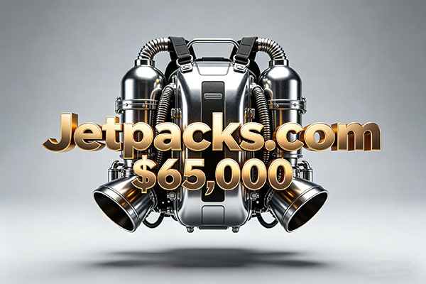Jetpacks.com sold for $65,000: a sci-fi IP domain, a core asset in the future flight racing industry.
