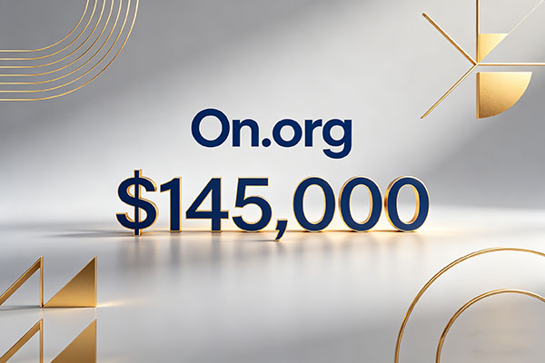 On.org sold for $145,000 | A 27-year-old veteran two-letter .org domain, suitable for multiple business sectors.