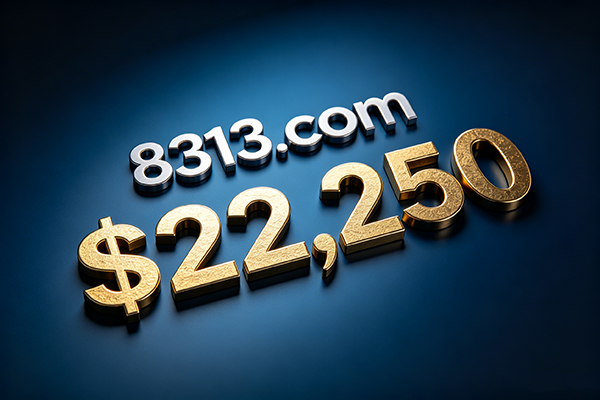 8313.com was successfully sold for $22,250, continuing to lead the market for premium numeric domain names.