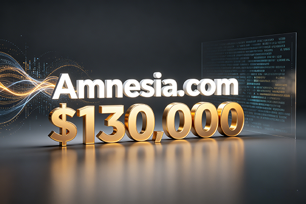 Amnesia.com sold for $130,000, marking a change of ownership for a top-level domain name spanning multiple fields.