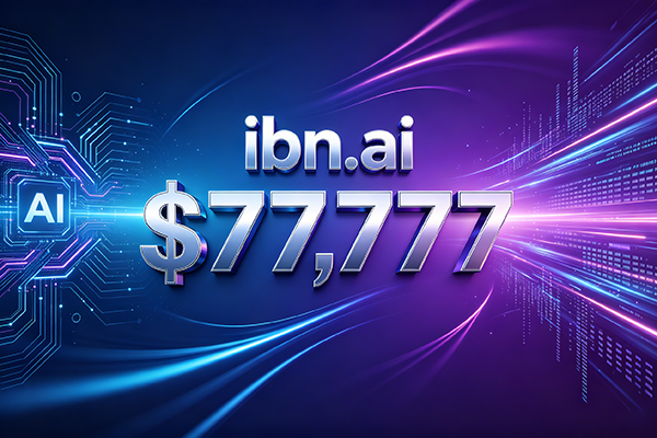 Auspicious numbers bring good fortune! ibn.ai has officially completed its transaction, with a price of $77,777.
