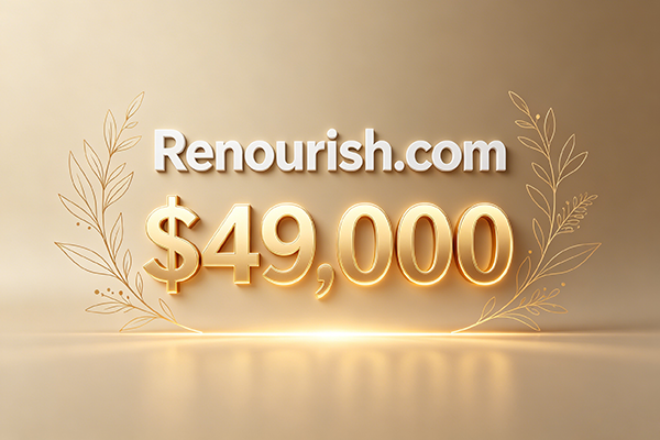 The sale of renourish.com for $49,000 highlights the market value of health and wellness domain names.