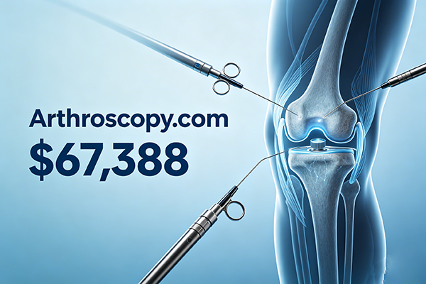 Arthroscopy.com sold for $67,388, highlighting the value of a core domain name in the field of minimally invasive orthopedics.