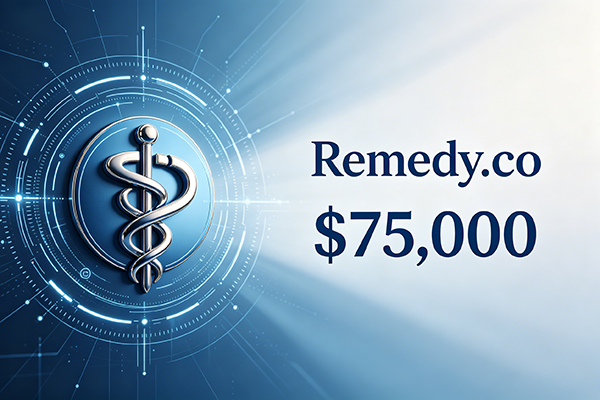 精品域名Remedy.co以7.5万美元的价格交易!