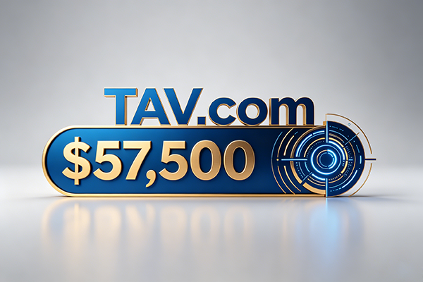 The premium three-letter domain name TAV.com has been sold for $57,500.