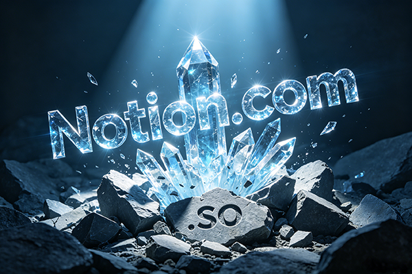 Notion, with 400 million in funding, 600 million in ARR, and a valuation of 10 billion, has been chasing a domain name for 8 years—how do you calculate this?