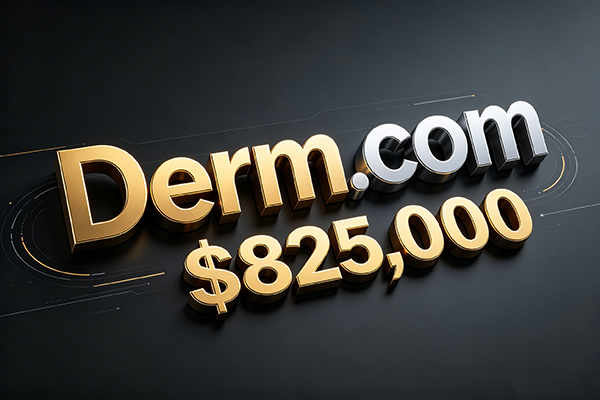 4个字符，82.5万美金：Derm.com成交的