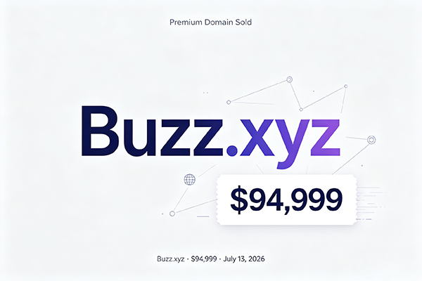 Buzz.xyz sold for $94,999! The combination of generic trending terms and tech suffixes has once again gained market recognition.