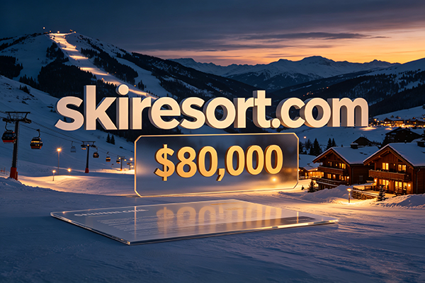skiresort.com sold for $80,000! A domain name with core keywords related to ski tracks has found a buyer.