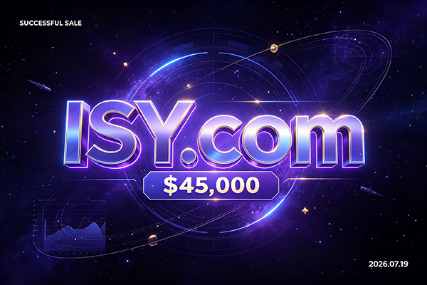ISY.com sold for $45,000!