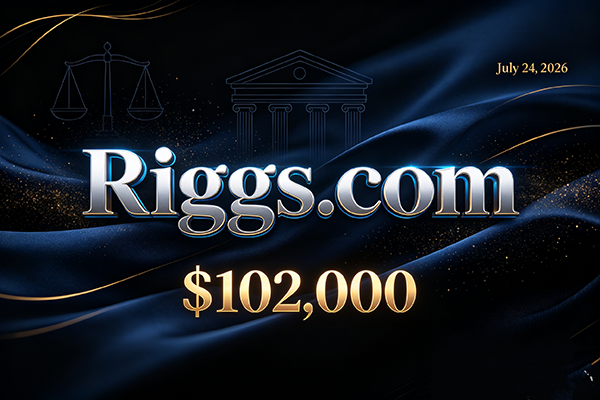 A blockbuster deal sold for $102,000! Riggs.com completes major transaction.