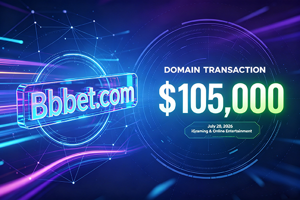 Bbbet.com sold for $105,000! A premium gaming domain name has been successfully traded.