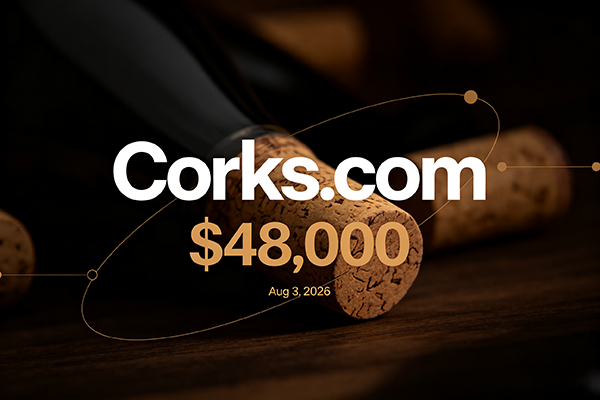 Corks.com completed the transaction for $48,000.