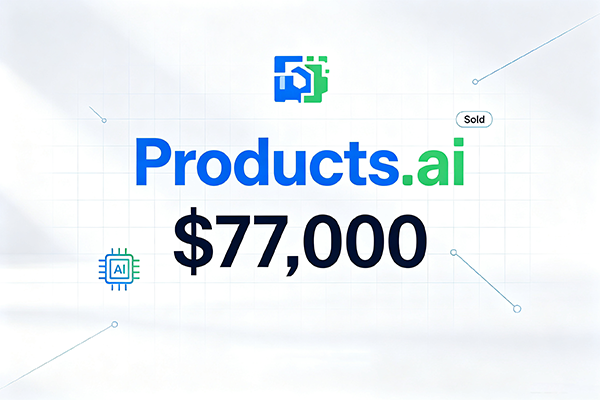 Products.ai sold for $77,000, demonstrating the continued appreciation of the value of the generic .ai domain.