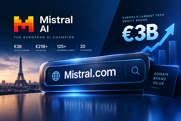 Europe's AI king, valued at €21.3 billion, hasn't even secured its own .com domain yet.
