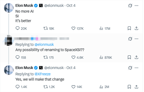 Breaking news! Musk acquired SpaceXSI.com for $174,000.