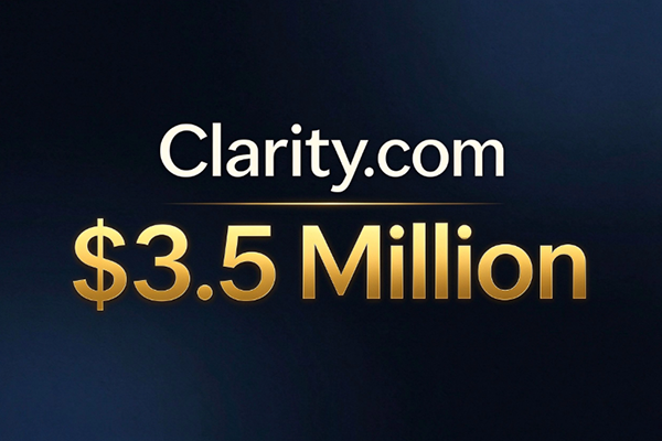 4th of the Year! Clarity Acquires Brand Domain Name Clarity.com for $3.5 Million
