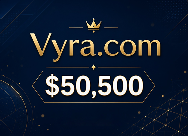 Vyra.com sells for $50,500, highlighting the enduring value of four-letter brandable domain names