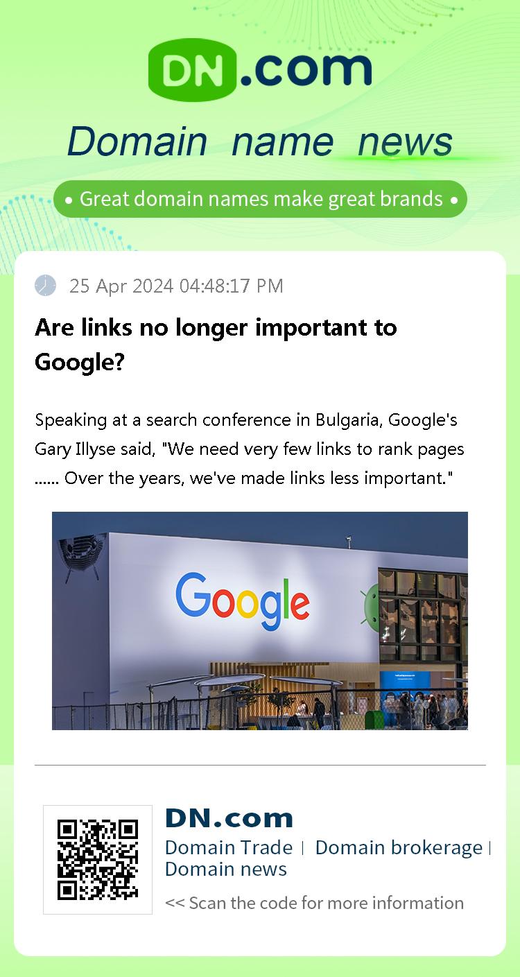 Are links no longer important to Google?