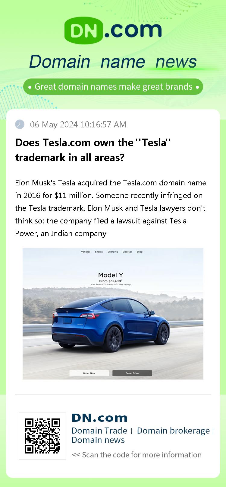 Does Tesla.com own the 