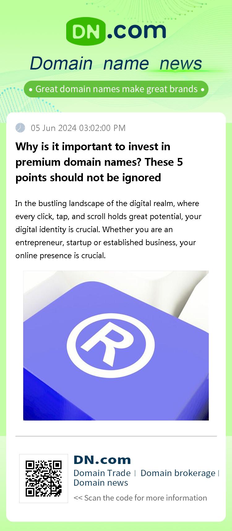 Why is it important to invest in premium domain names? These 5 points should not be ignored