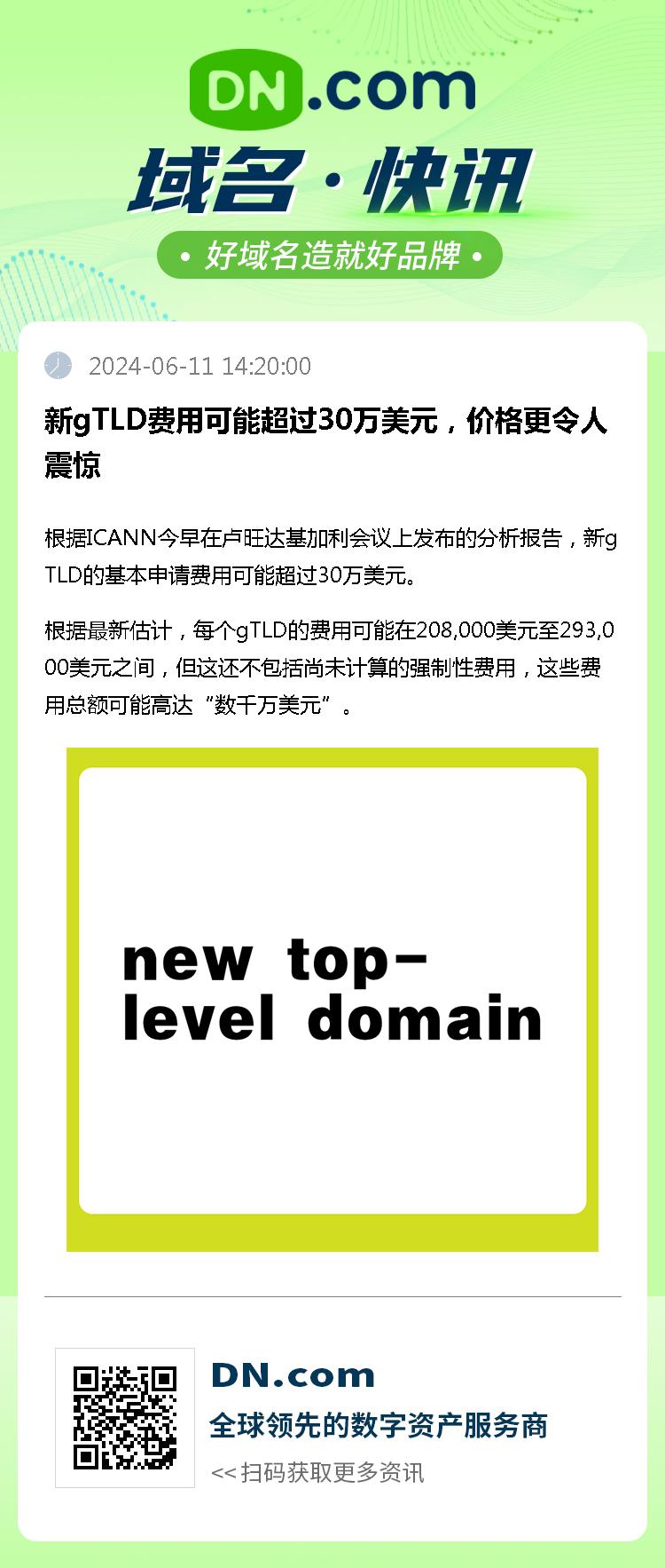 新gTLD费用可能超过30万美元，价格更令人震惊