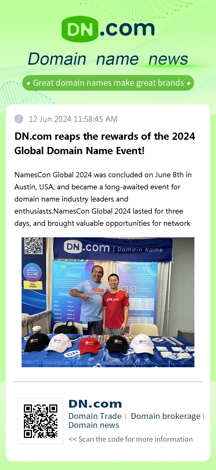 DN.com reaps the rewards of the 2024 Global Domain Name Event!