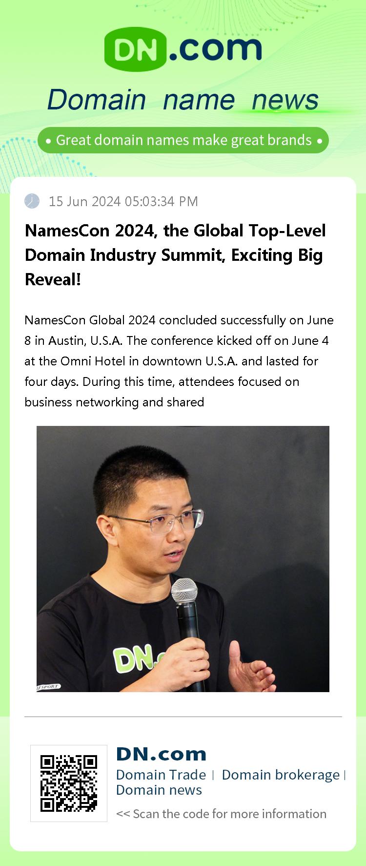 NamesCon 2024, the Global Top-Level Domain Industry Summit, Exciting Big Reveal!