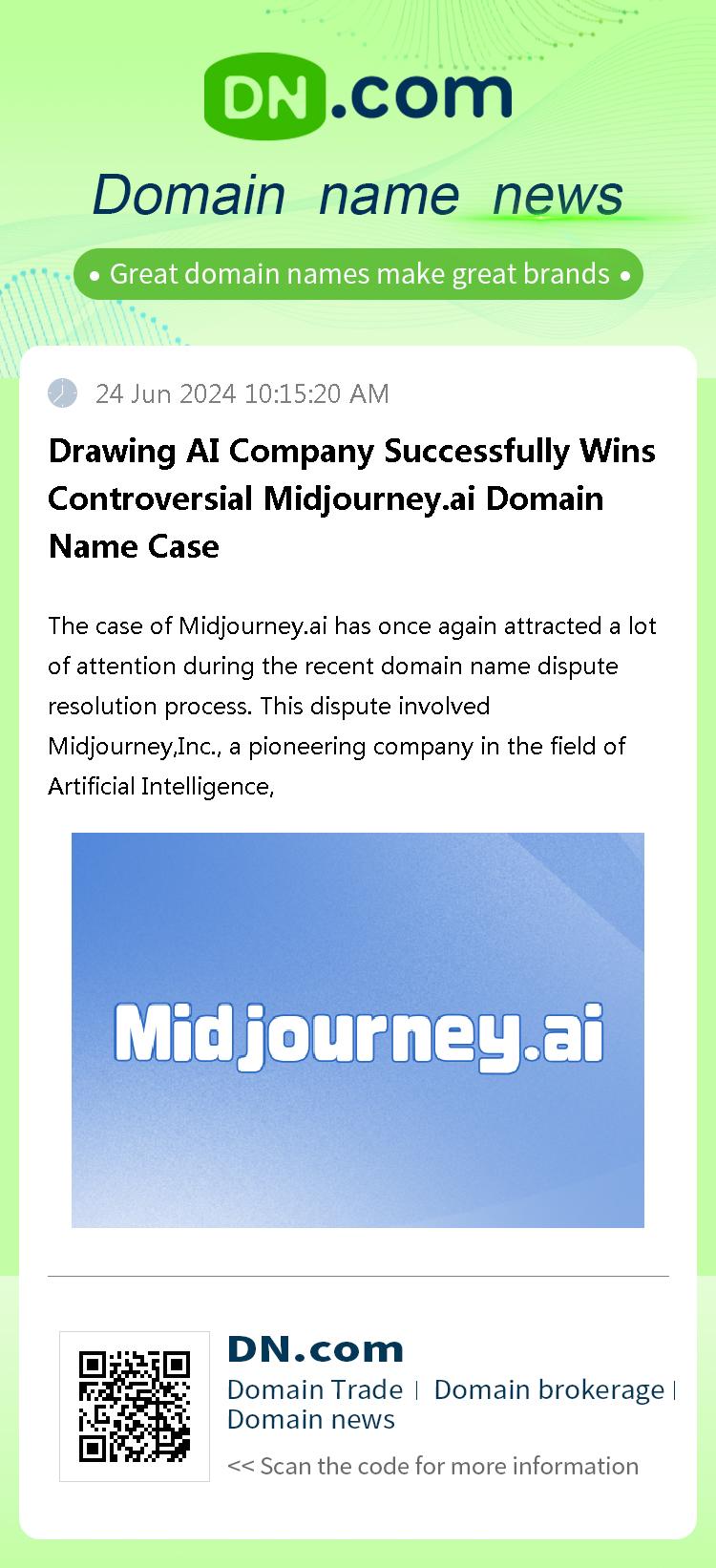 Drawing AI Company Successfully Wins Controversial Midjourney.ai Domain Name Case